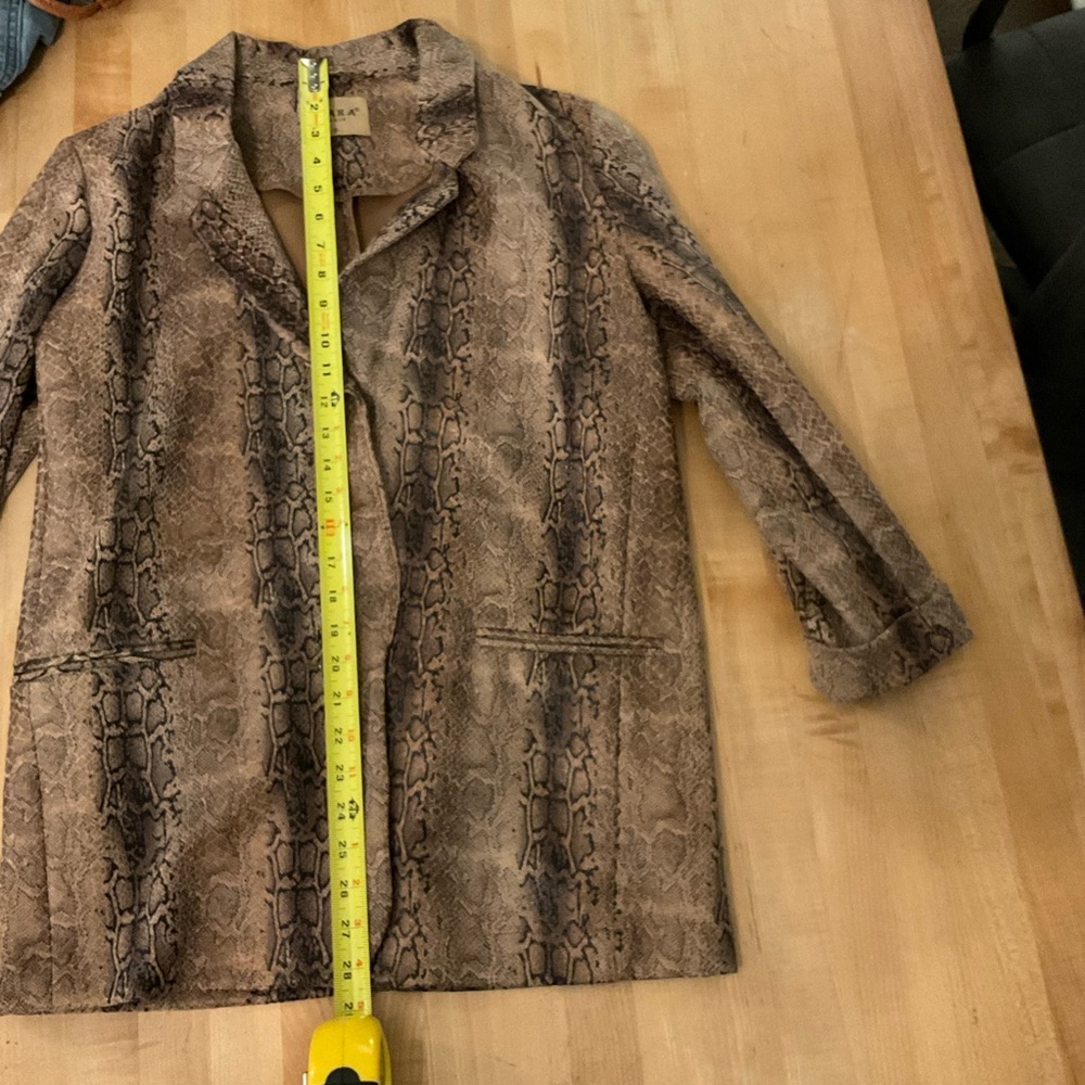 Azara Paris Snakeskin Print Jacket Size S | Edgy Rock Chic Statement - Picture 11 of 16